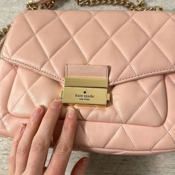 Kate Spade Pink Carey Quilted Flap Shoulder / Crossbody Bag - Picture 9 of 11